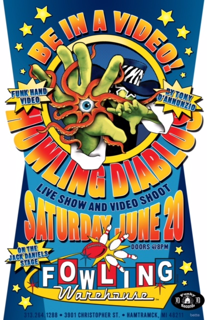 Saturday, June 20th, Howling Diablos - Be In A Video! at the Fowling Warehouse