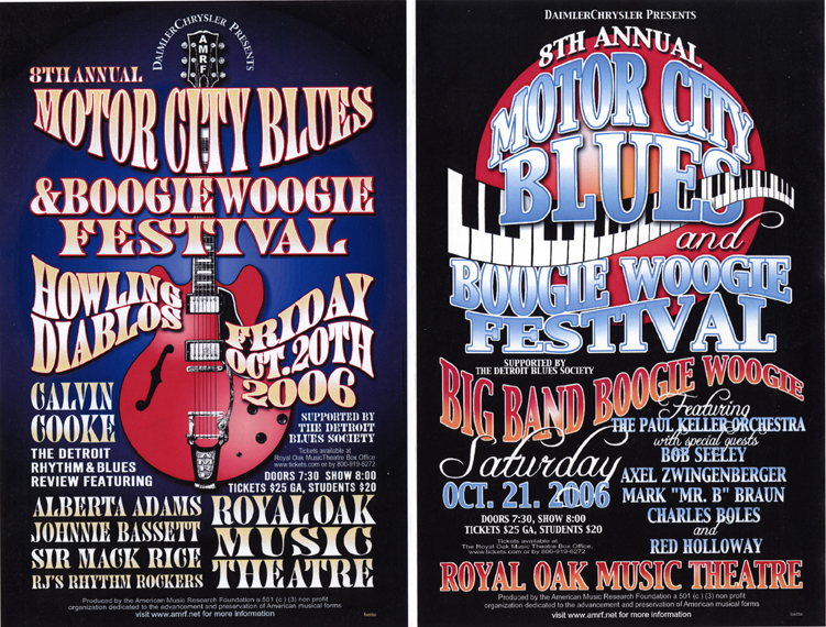 Motor City Blues & Boogie Woogie Festival Flyer